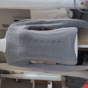 Grey Cable Knit Sweater